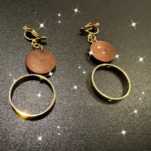 Earrings #8 - Wood for office and vacation 