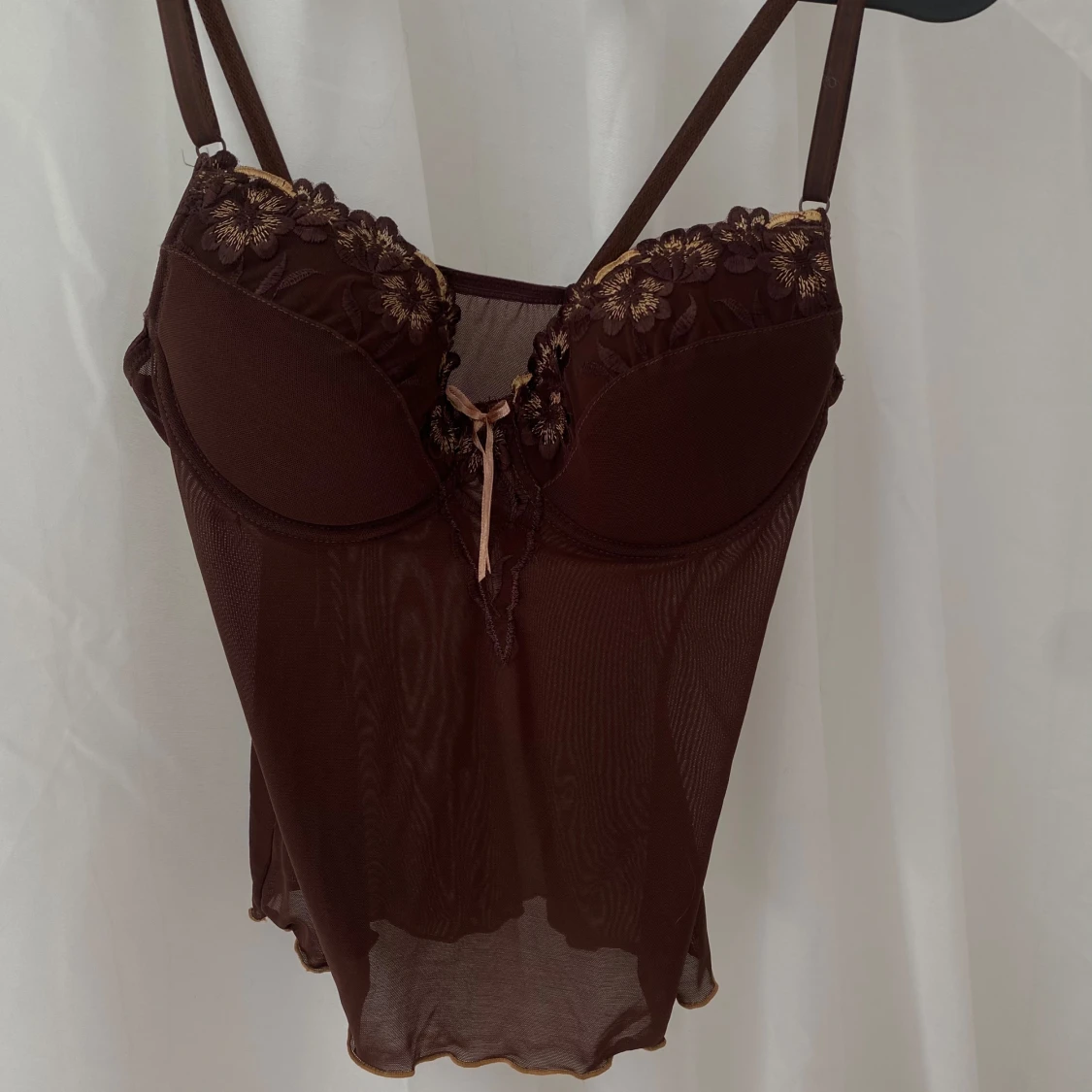 Mörk vinröd lingerietopp - 91