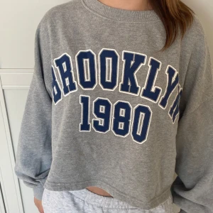 Grå sweatshirt  - Den har används några gånger men är fortfarande i bra skick och är väldigt skön 