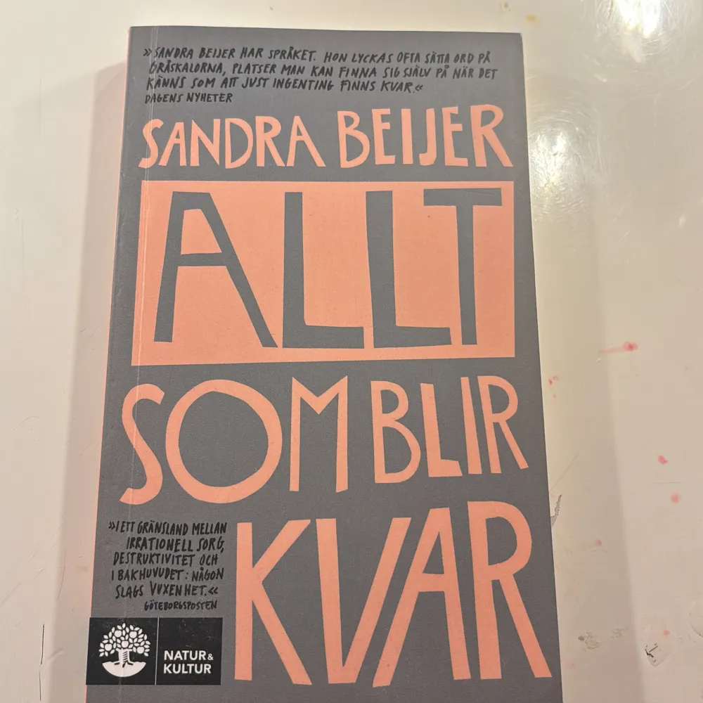 Säljer boken ”allt som blir kvar” ifrån Sandra Beijer. Super bra bok. . Övrigt.