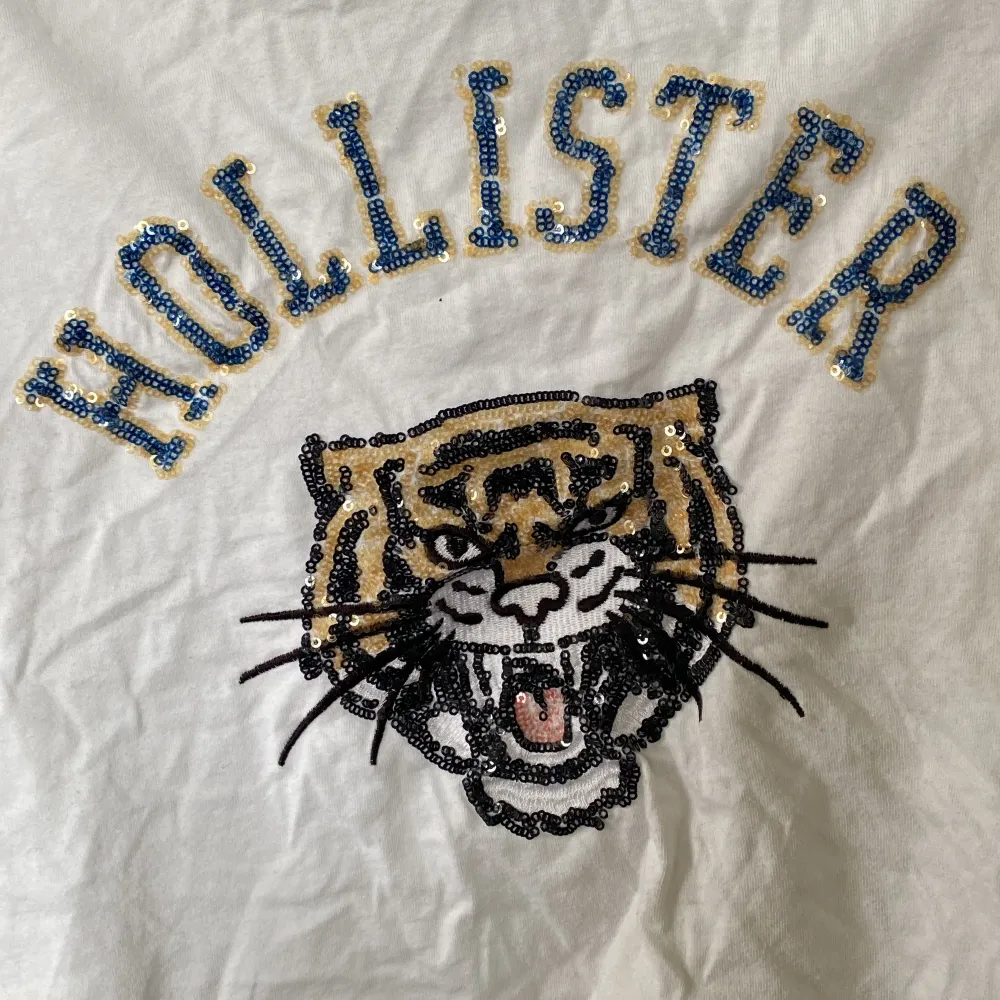 En fin paljet tröja med en tiger och bokstäver  Kortärmad och nästan ny ❤️❤️. T-shirts.