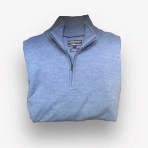 quarter zip - skön tommy halfzip i prima skick som krympte i tvätten