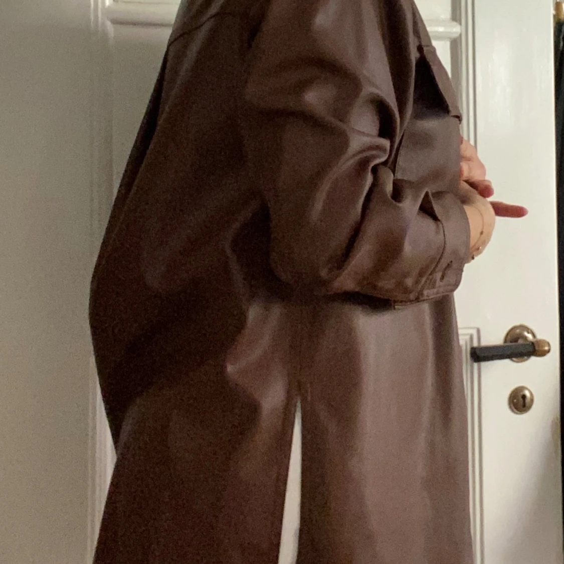 Overshirt i konstläder Bershka - 1