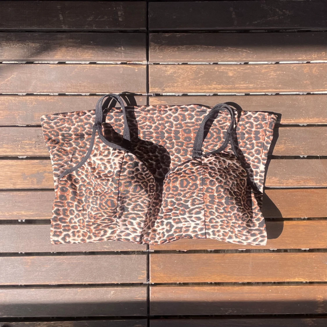 Leopardmönstrad korsettopp  - 92