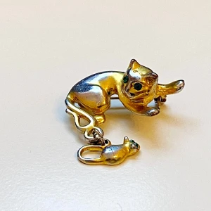 Brosch katt  - Vintage brosch 