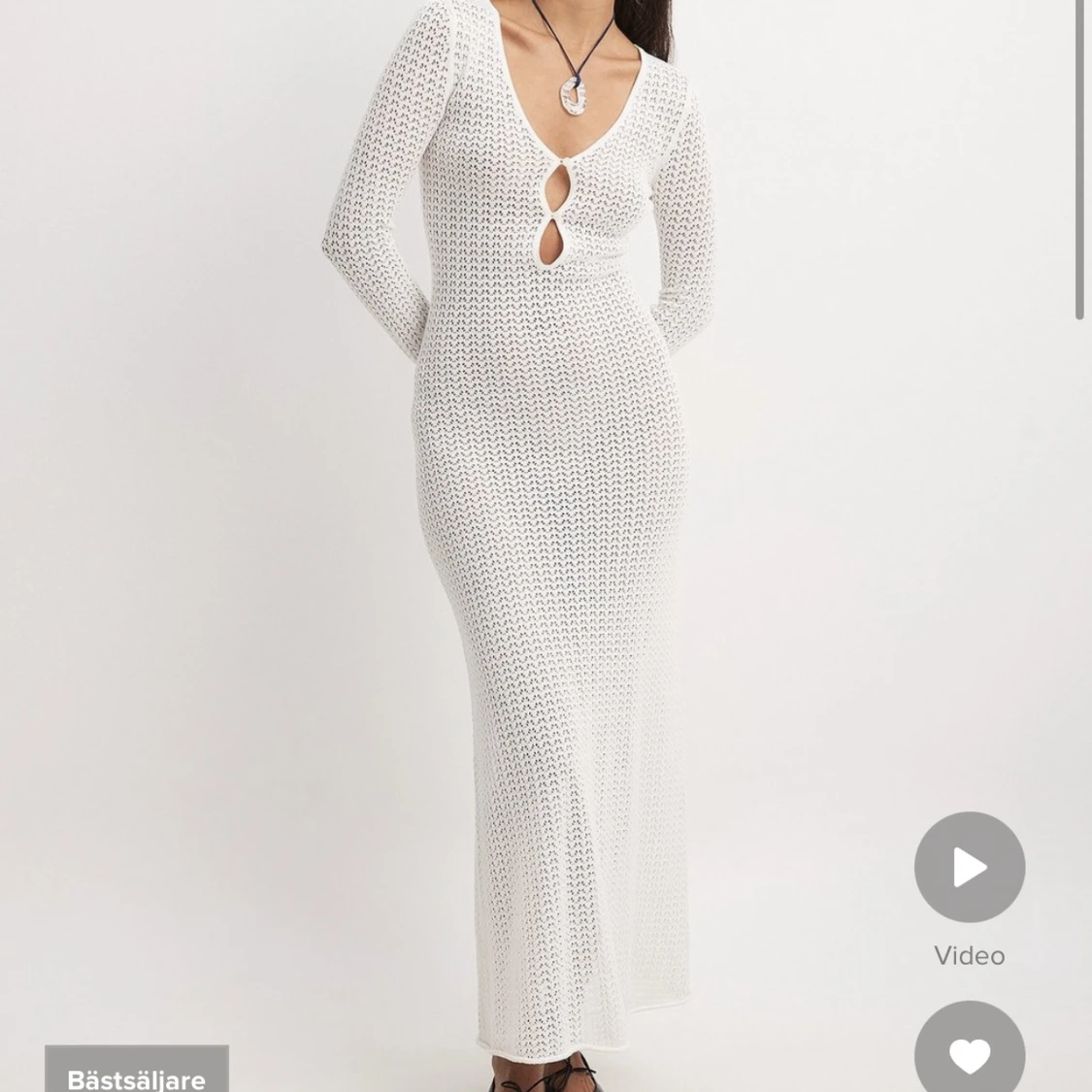 🤍Virkstickad klänning🤍 - 90