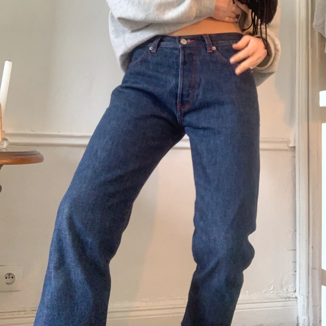 Raka mörkblå jeans 