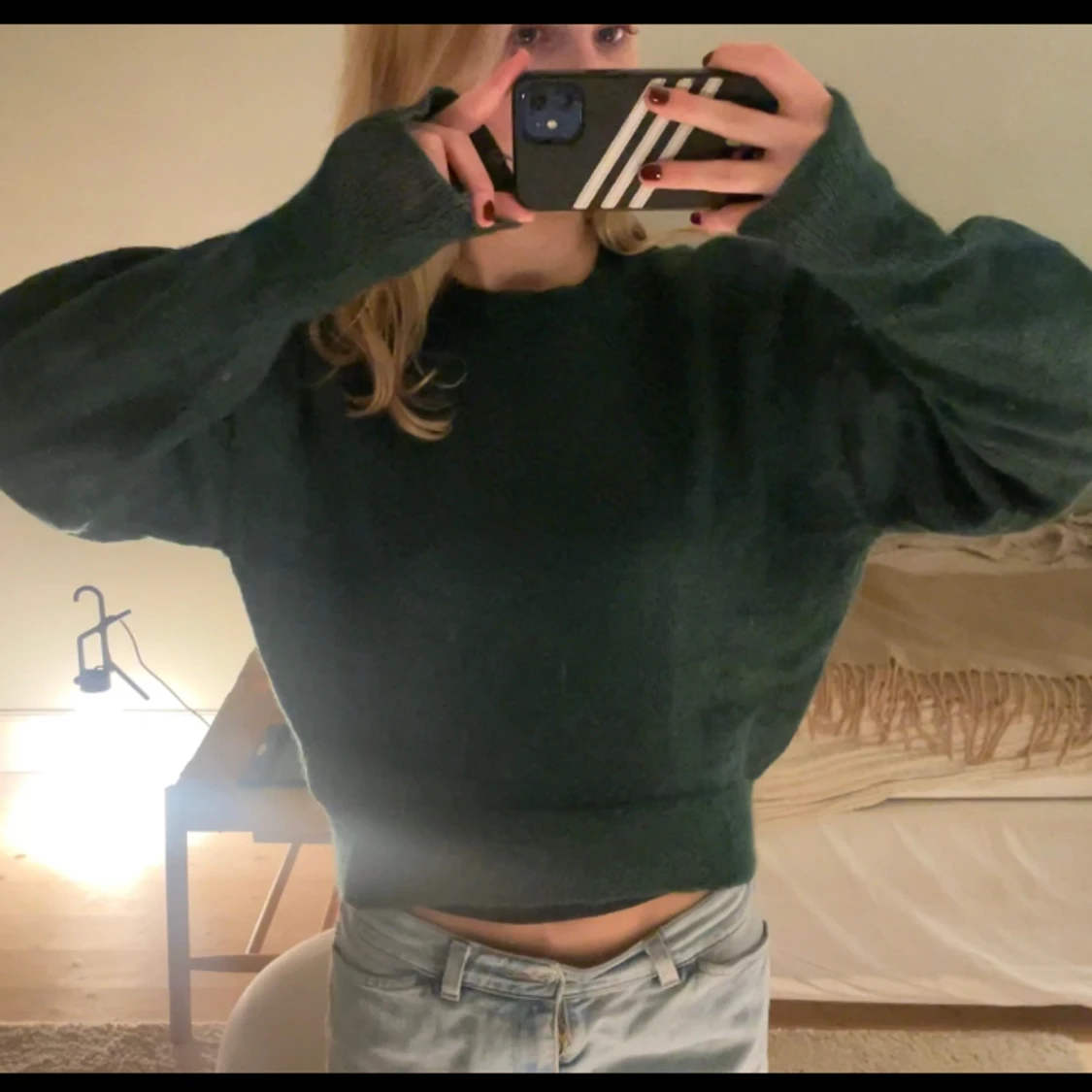 Grön stickad tröja