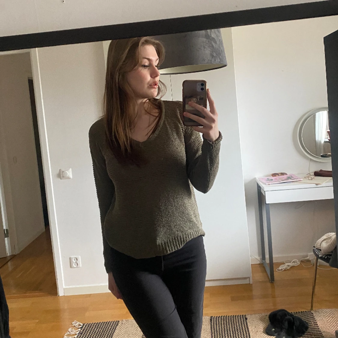 Grön stickad tröja