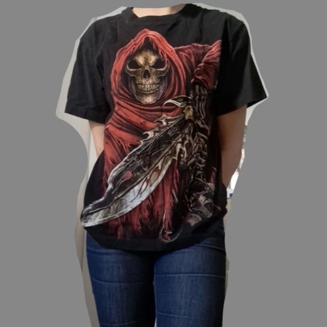 Svart döskalle tröja