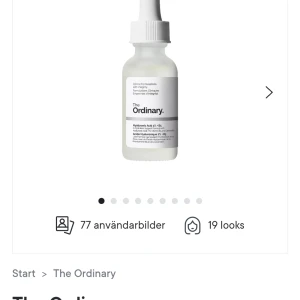 The ordinary  - Säljer min hyaluronic acid, använt 3 gånger bara. Köpt för 129kr och det är 30ml. 