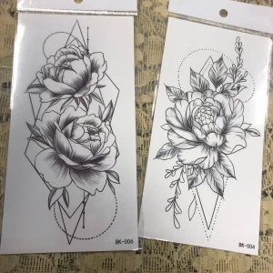 Blommor Tatuering  - Stlk 19.00*9.60 cm 50kr/2st 