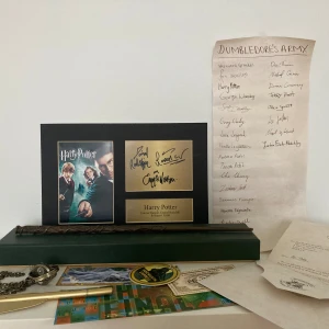 Harry Potter collectibles  - Hermione’s wand, The Time-Turner, Dumbledore’s army list, Harry’s acceptance letter, smaller collectibles