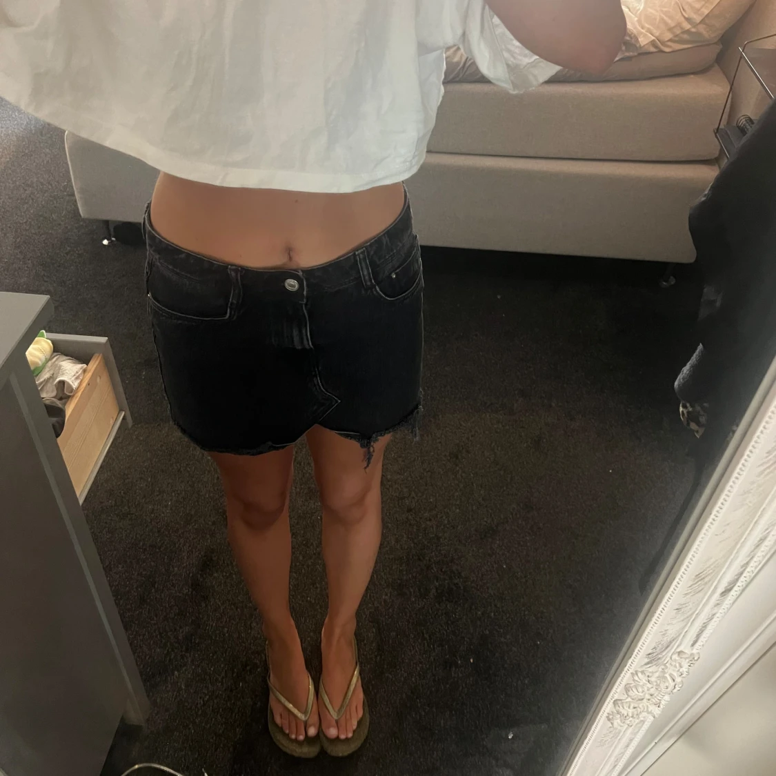 Svart jeanskjol - 90