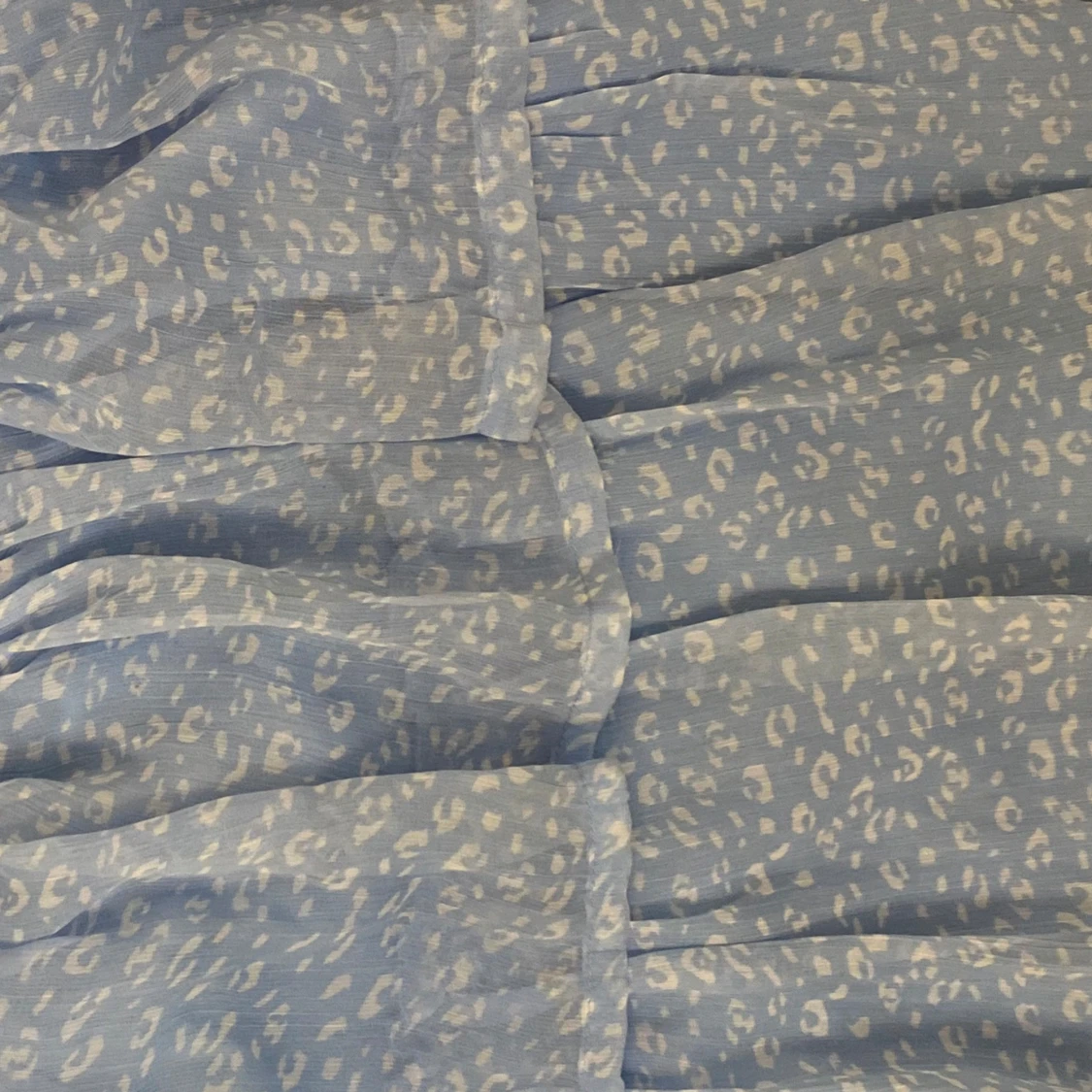 Blå leopardmönstrad kjol - 90