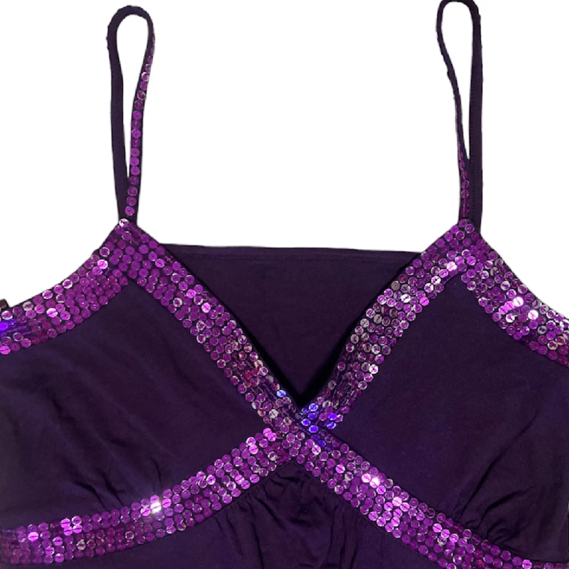 Lila paljett linne  - 90