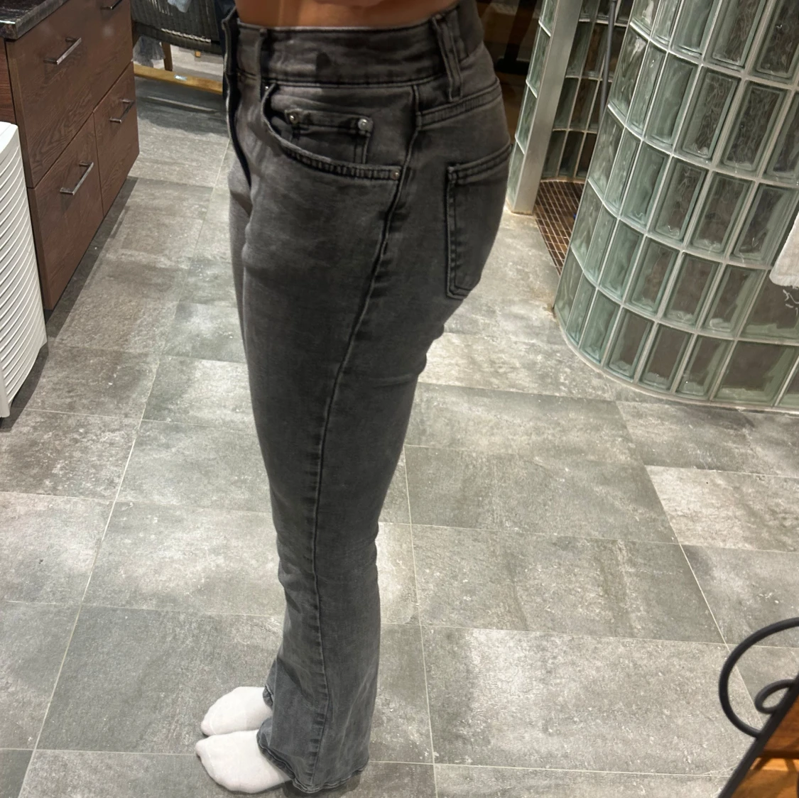 Lågmidjade bootcut jeans - 90