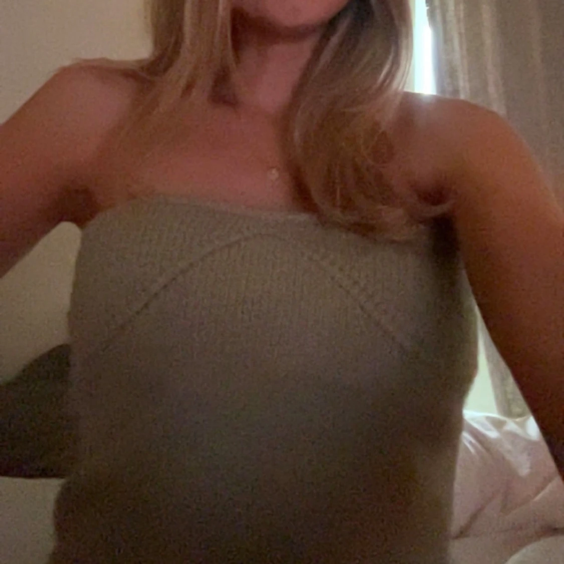 Stickad tubtopp zara