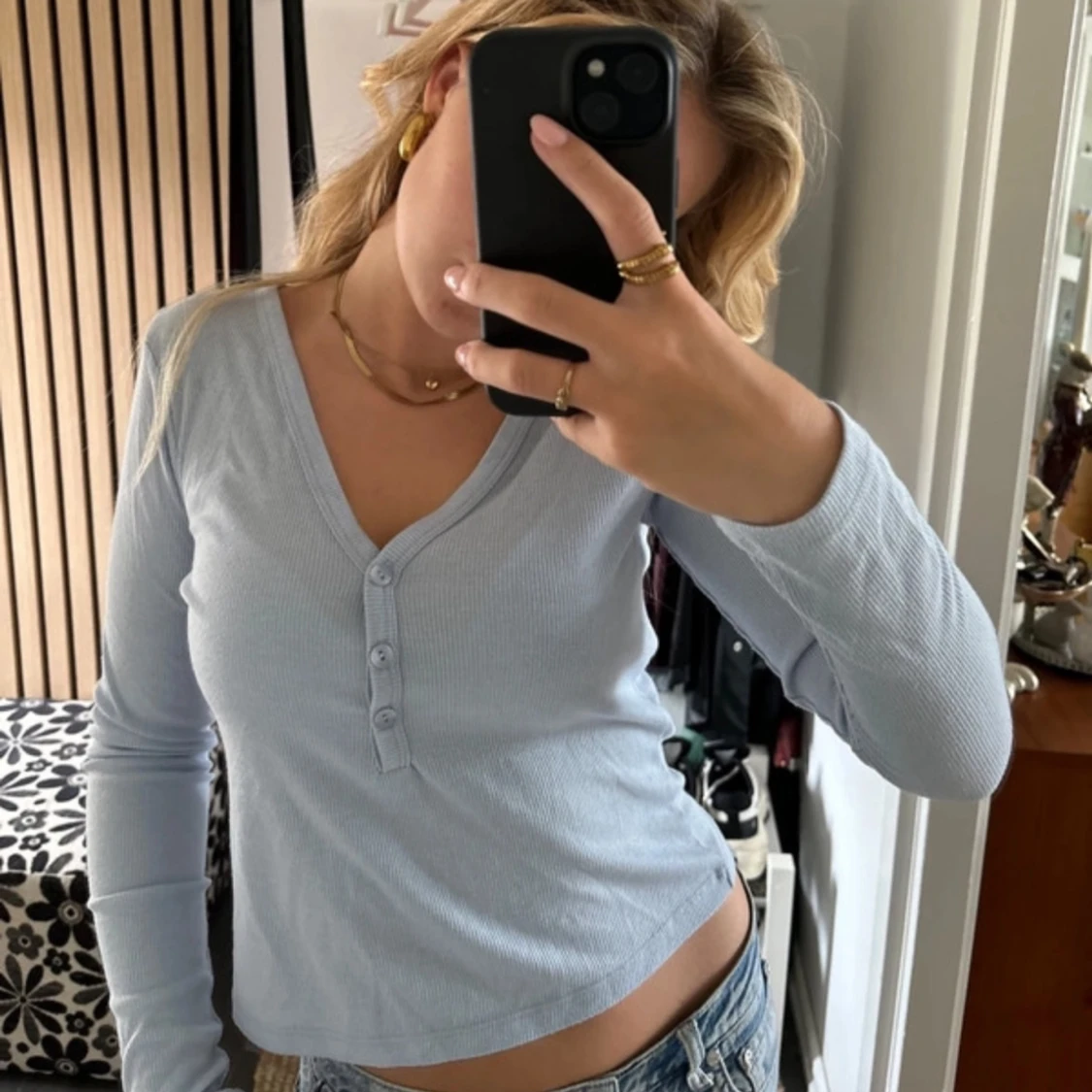 Ljusblå tröja  - 90