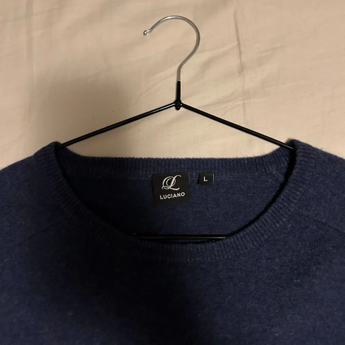 Blå cashmere sweater - 90