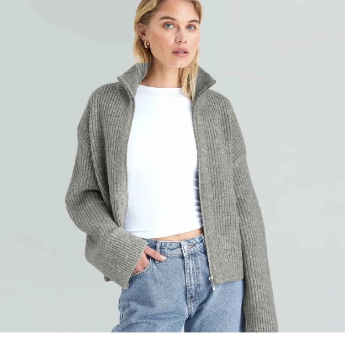 Stickad zip up💕 - 90