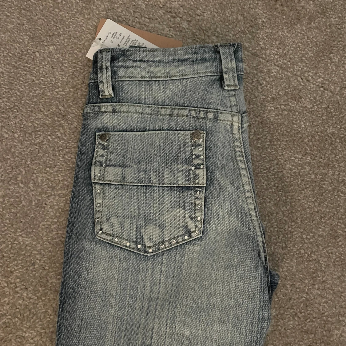 lågmidjade utsvängda jeans - 91