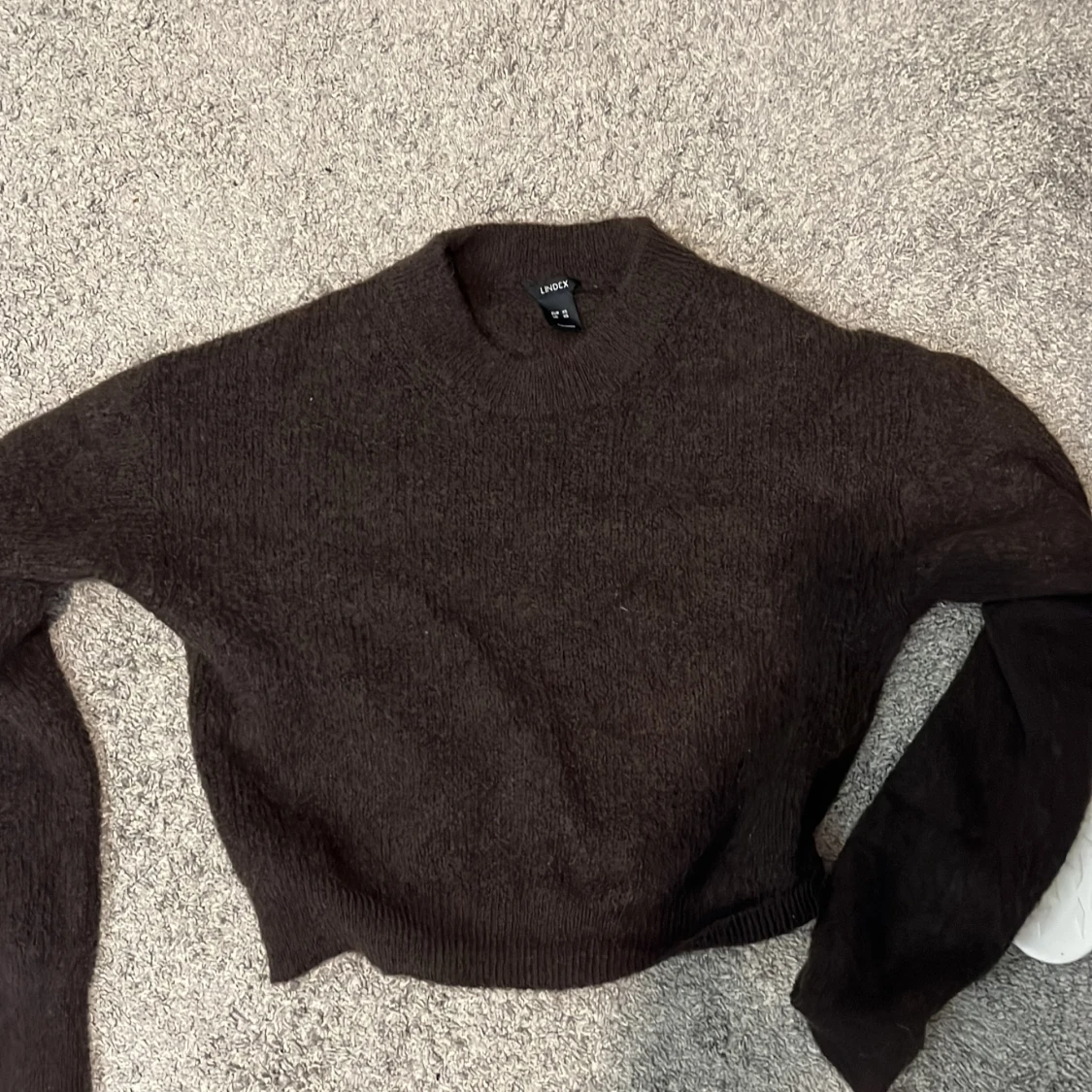 Lindex stickad brun tröja - 91