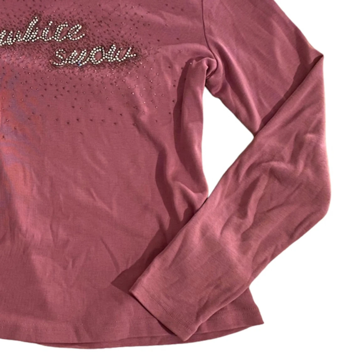 Långärmad tröja med rhinestones - 91