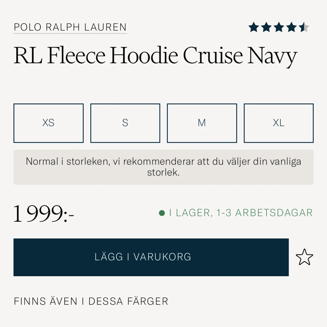Ralph Lauren Hoodie M - 90