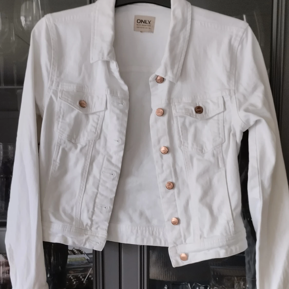 Vit jeansjacka