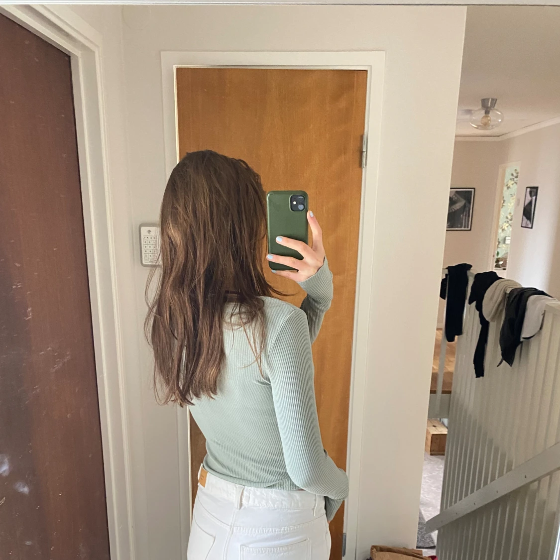 Blå långärmad tröja - 90