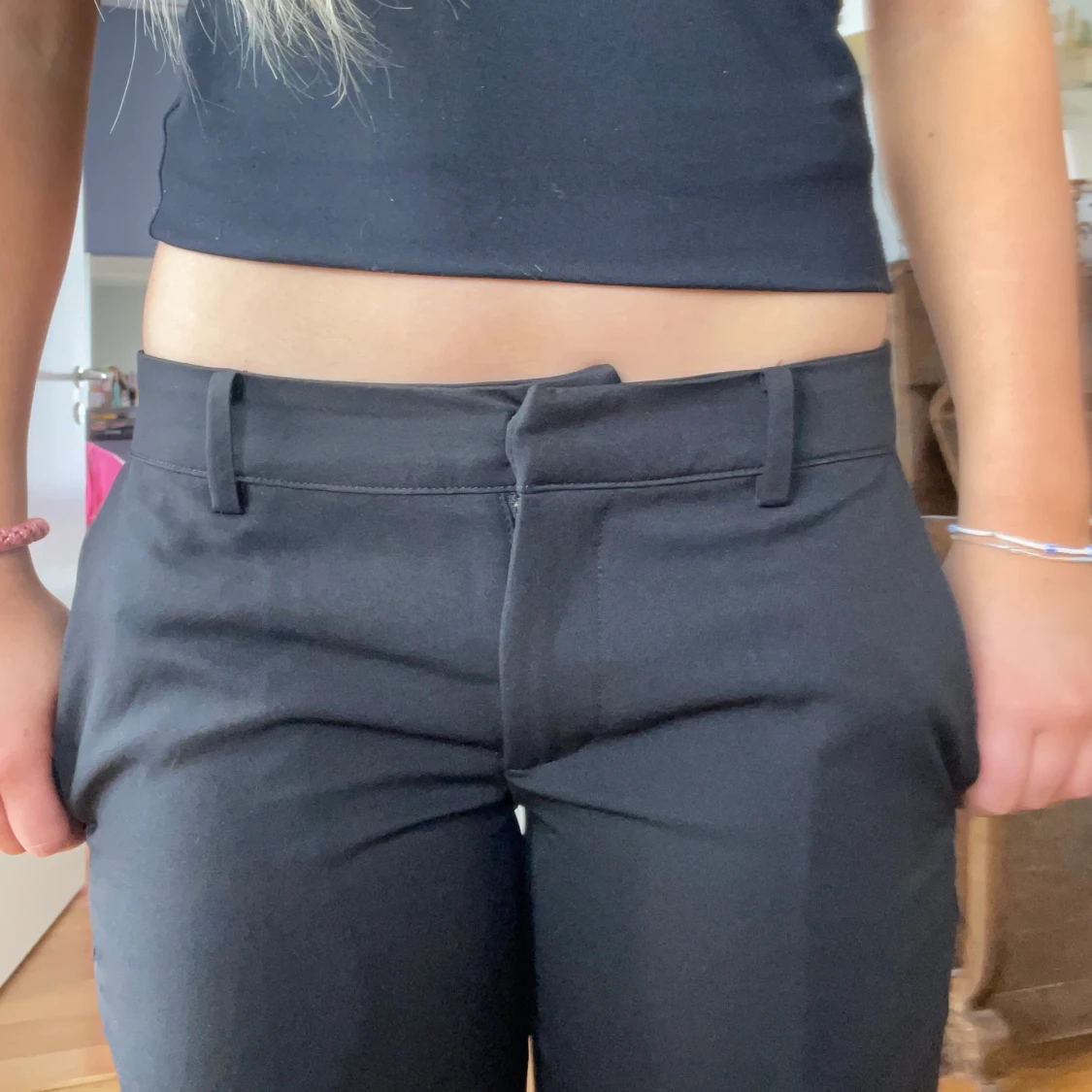 Lågmidjade kostymbyxor