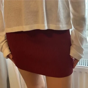 vinröd mini kjol - Jättefin ribbad kjol som jag köpt här på plick, säljer för att den inte används 💗Inga tecken på användning, kom privat vid intresse eller frågor 🥰