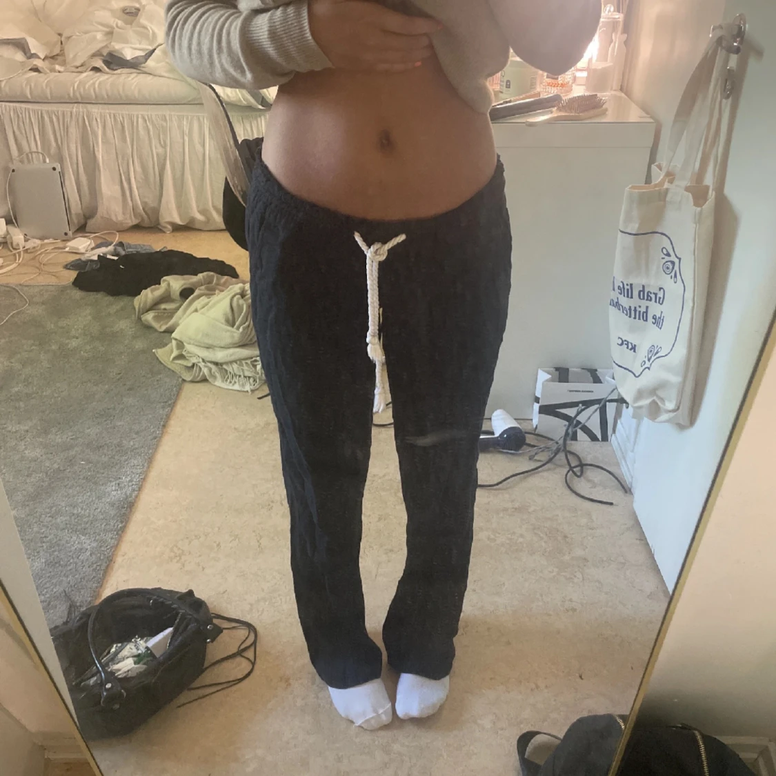 lågmidjade roxy linnebyxor - 90