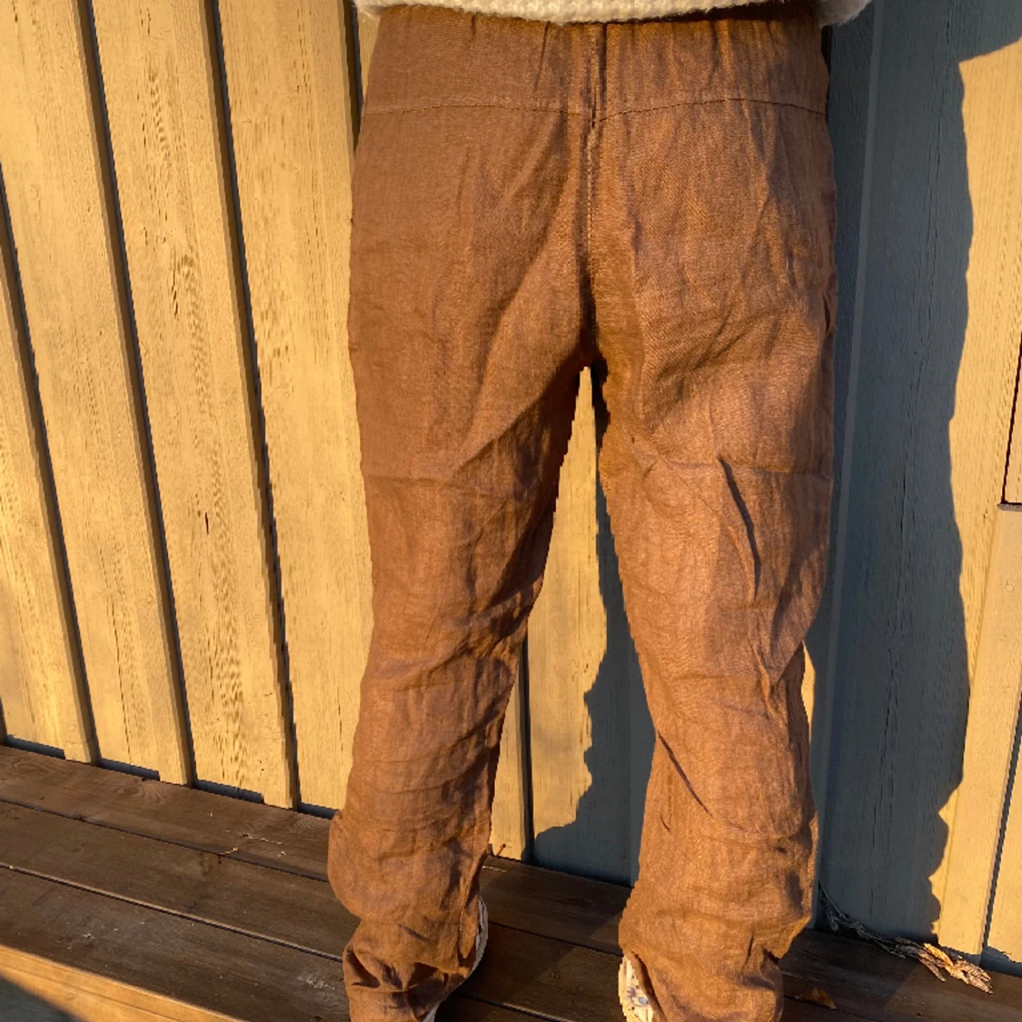 Bruna linnebyxor - 90