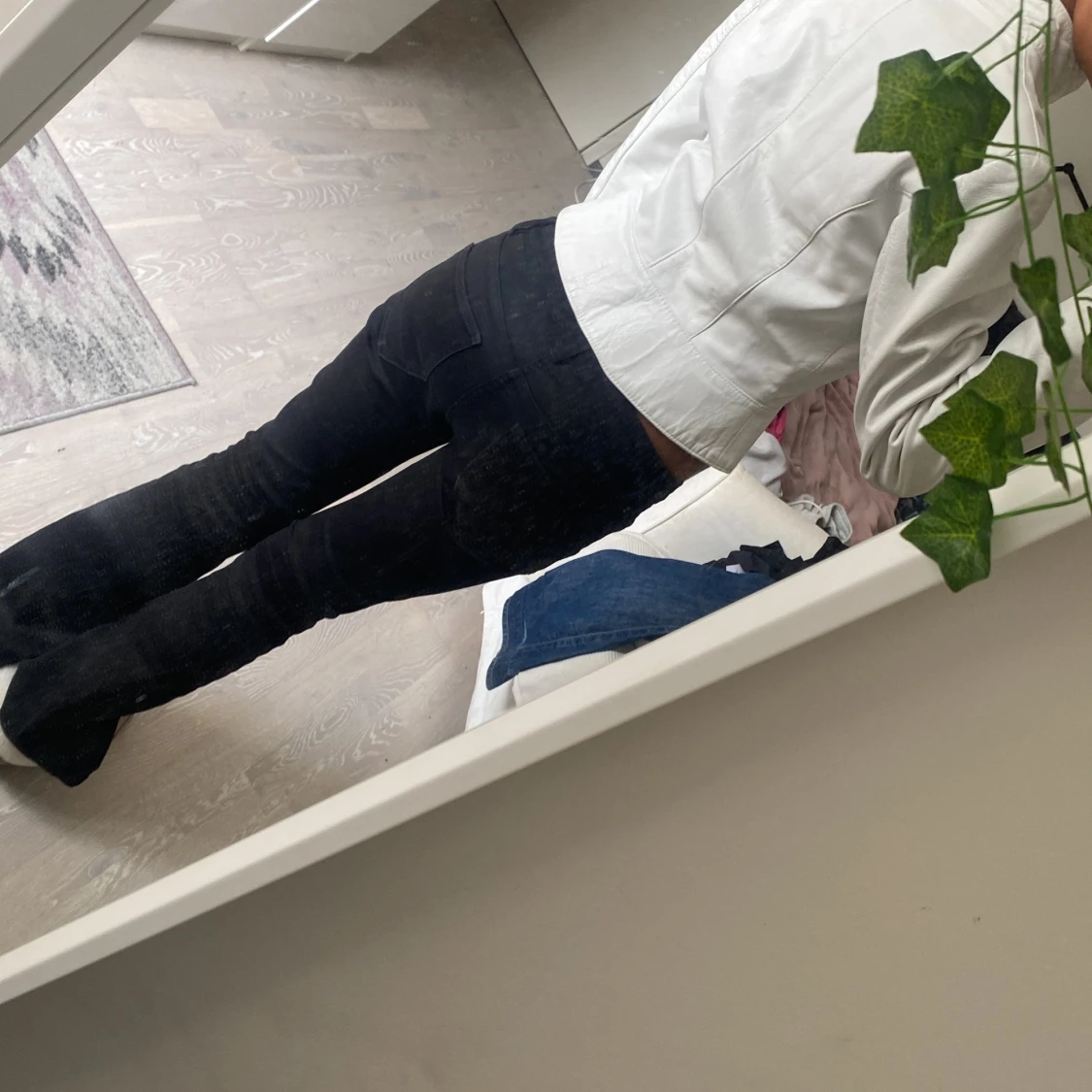 Vit skinnjacka  - 90