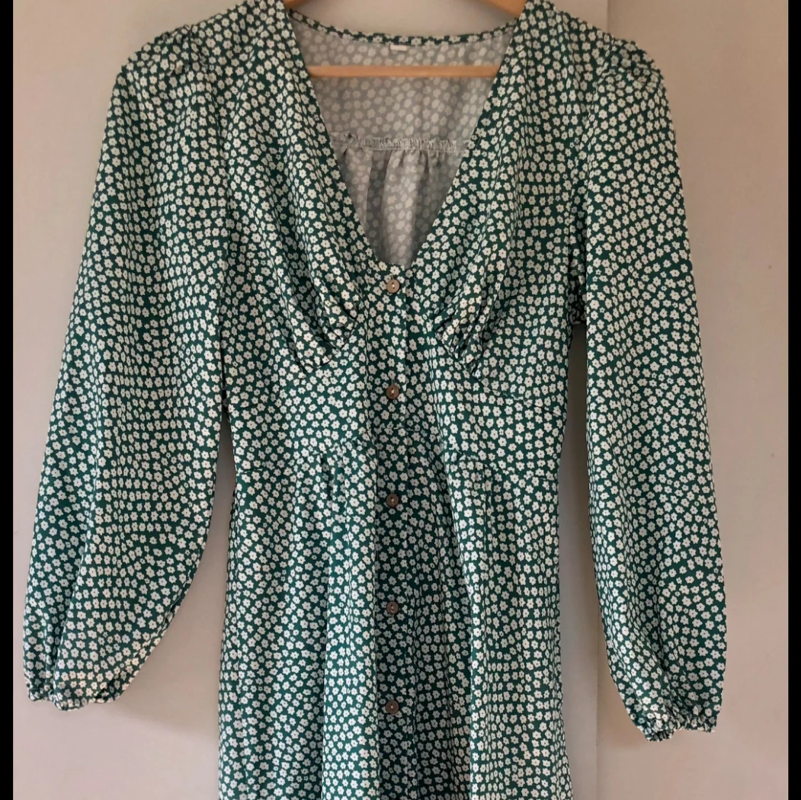 Grön Blommig Klänning