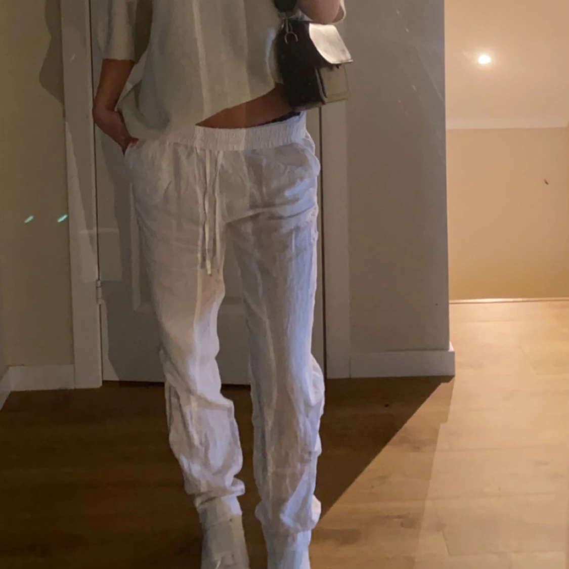 vita linnebyxor - 91