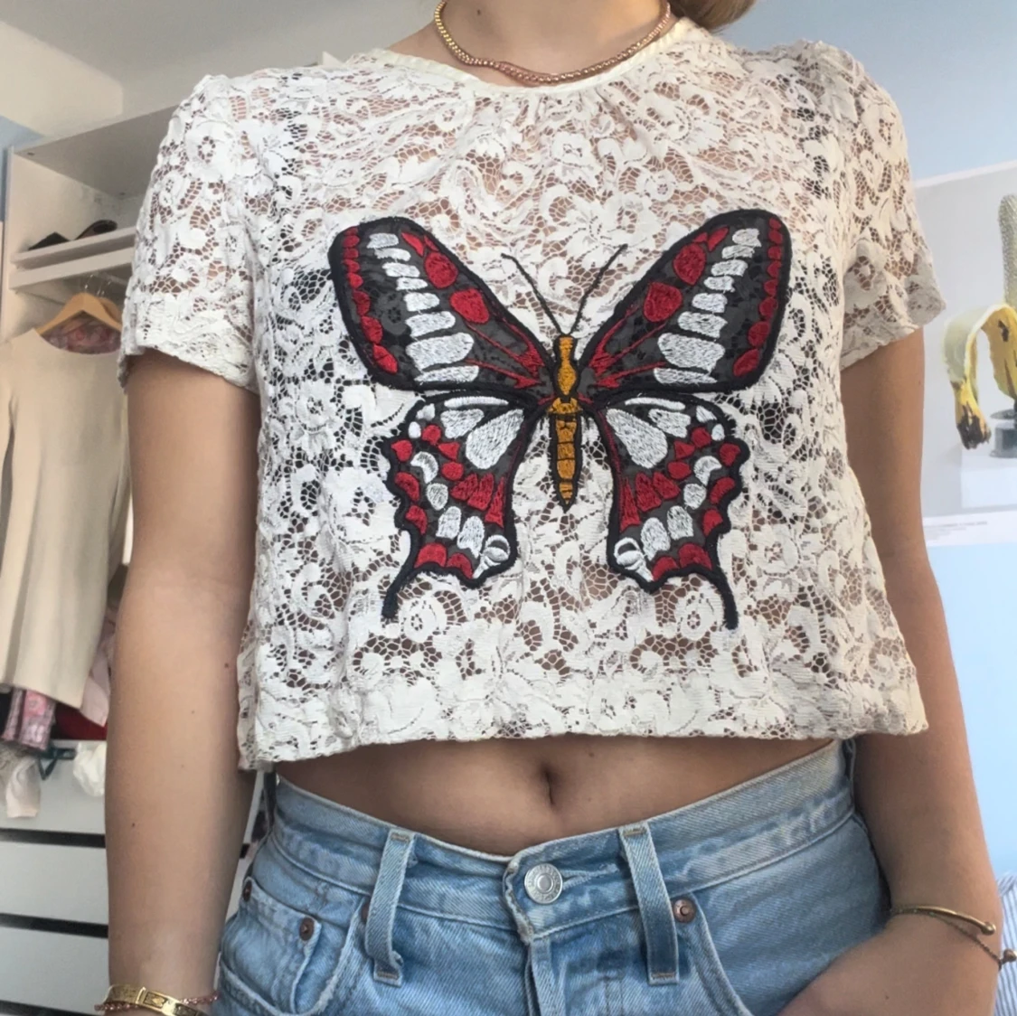 Cool tröja med fjäril - 90