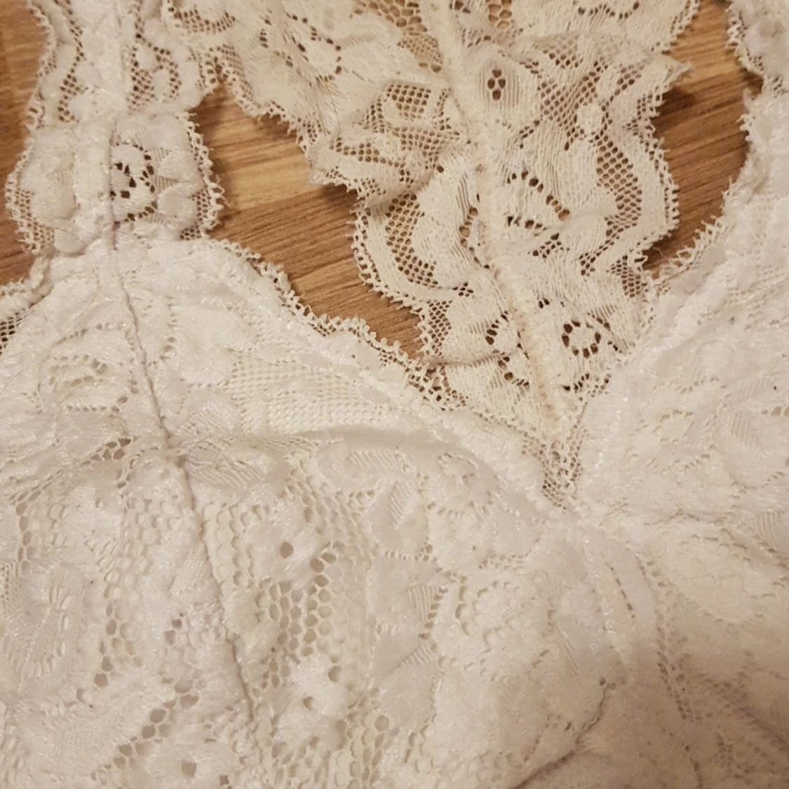 Spets bh vit strl s a,b kuppa 30x2cm - 90