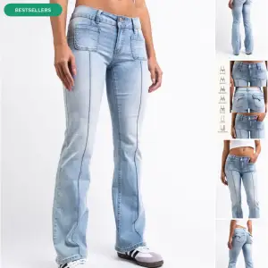 Lågmidjade bootcut jeans från Madlady!  Helt nya och oanvända!!!  Storlek: EU 34 XTRA Tall (storleken är utifrån madladys hemsida)  Pris: 600 kr men kan diskuteras :)