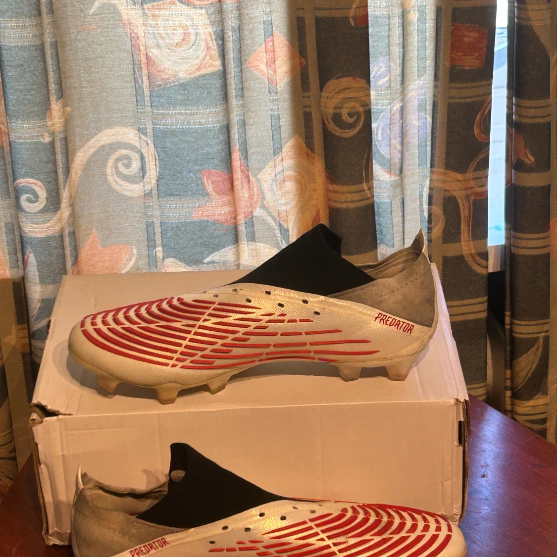 Adidas predator edge white and red