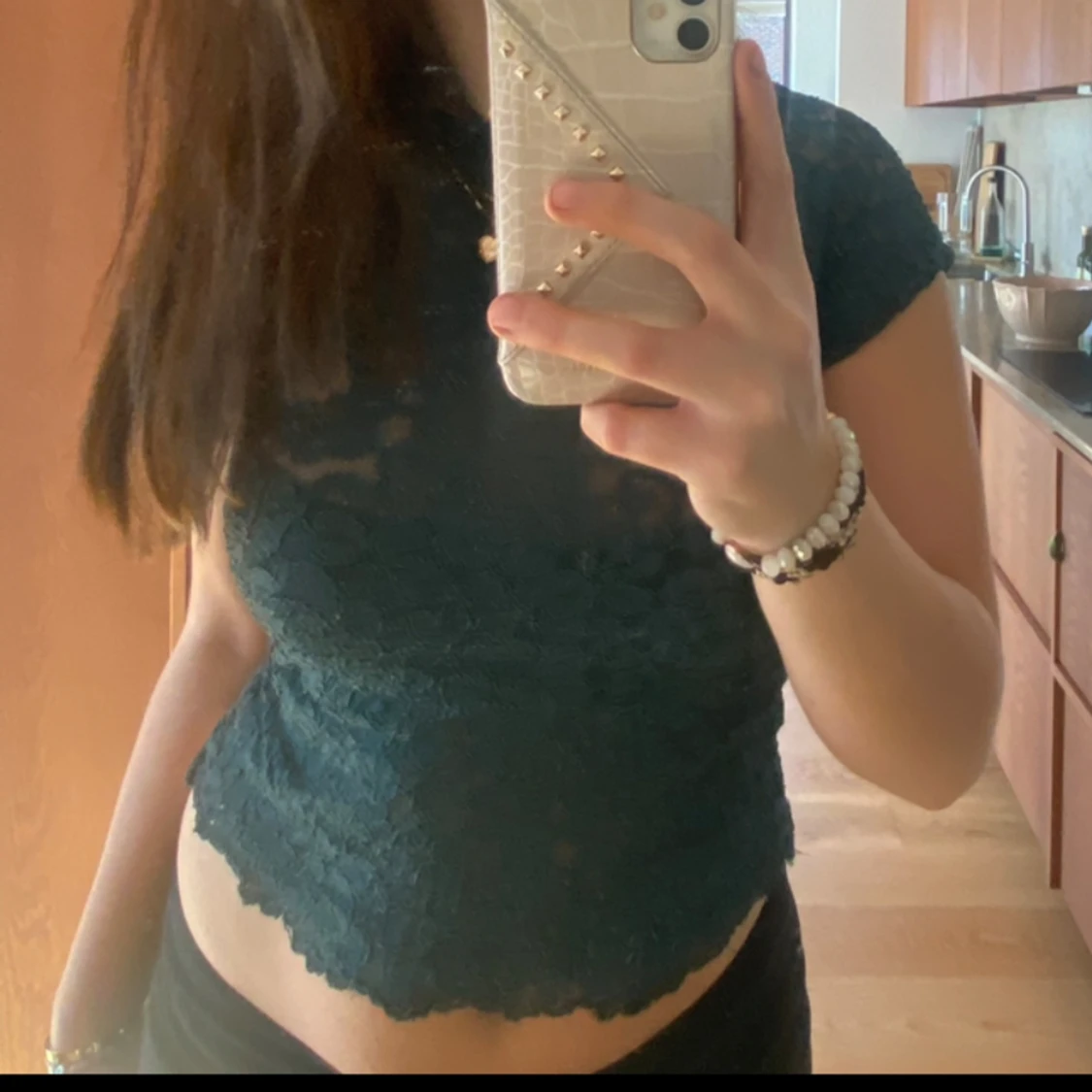 Grön spets tröja - 90