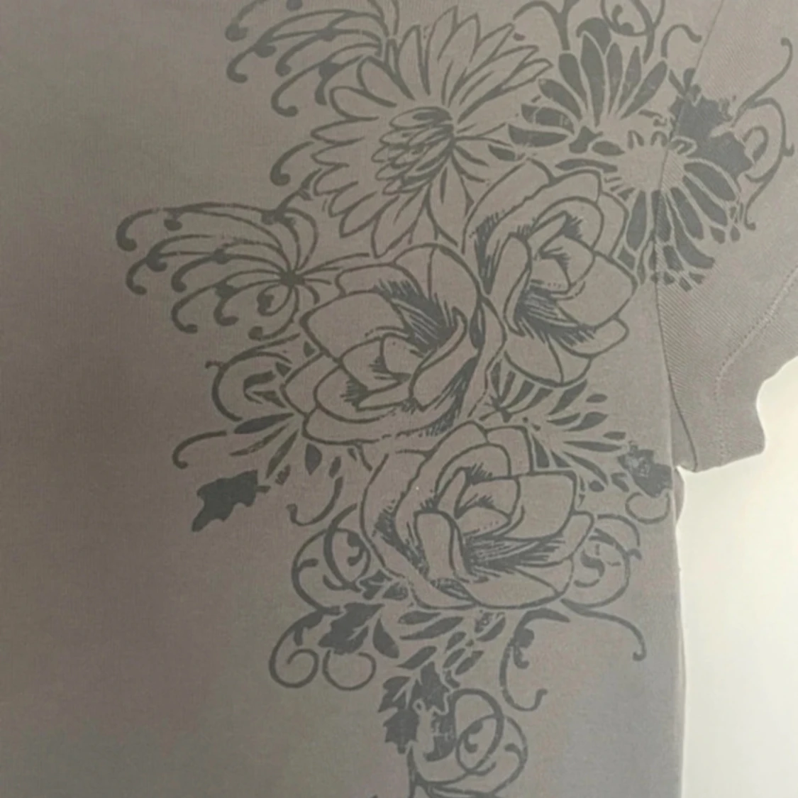 Esprit topp med blomma y2k  - 90