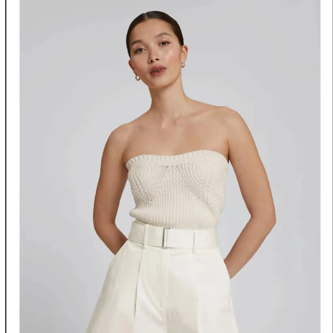 Vit bandeau topp - 90