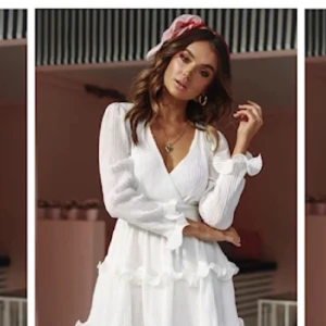 Helt ny klänning från DM - Säljer nu denna fina klänning från DM, säljes då jag fick dubbelt upp och inte hann lämna tillbaka den💞Lappen kvar, aldrig använd Nypris 899kr