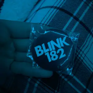 blink 182 pin från blue fox, fortfarande i plasten o helt orörd! kontakta mig för frågor!🤍