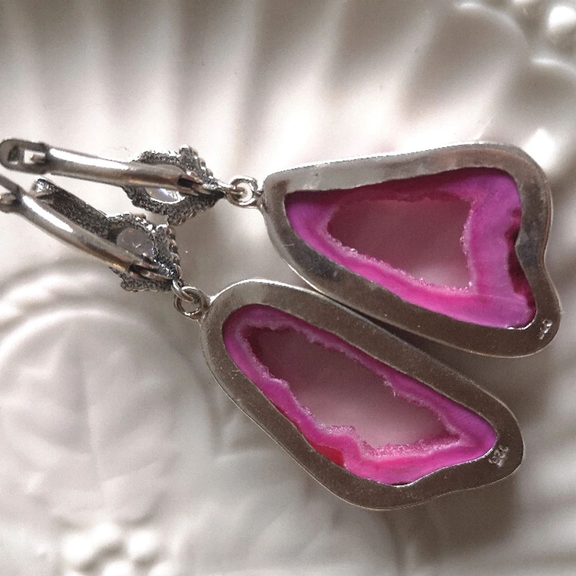 Solar Agate Gemstone Handmade earrings - 91