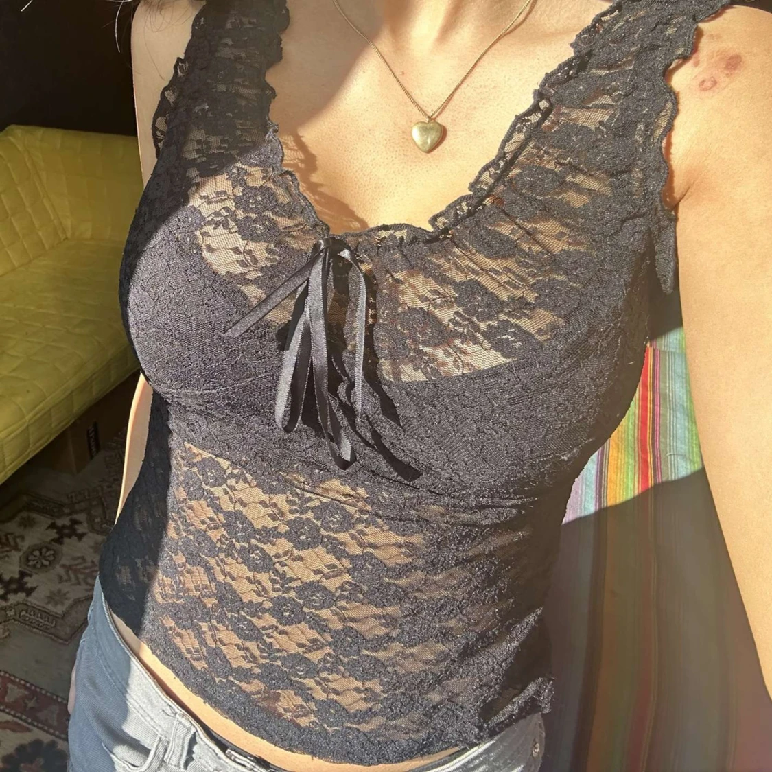 Söt brandy melville mesh topp