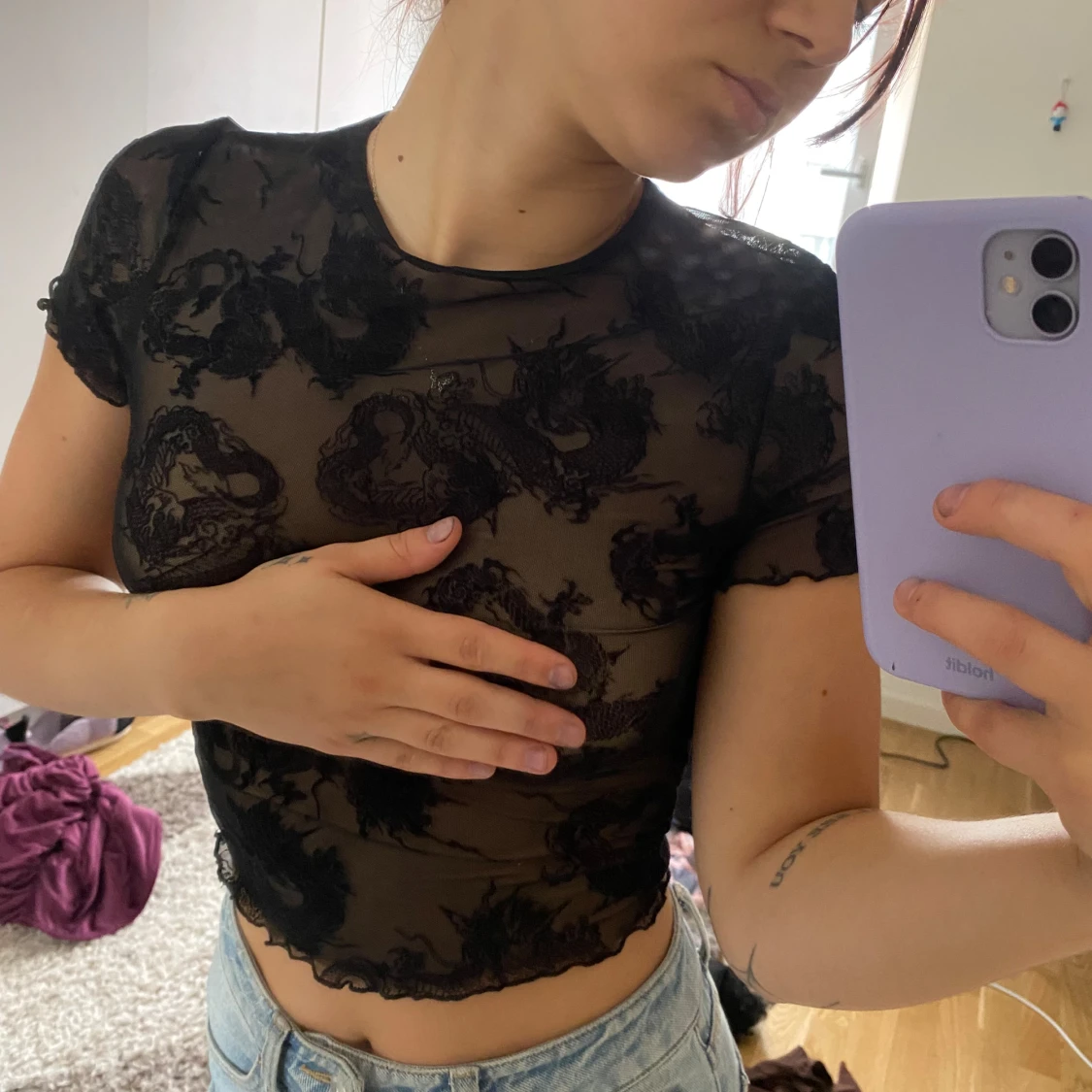 Mesh Dragon Croptop